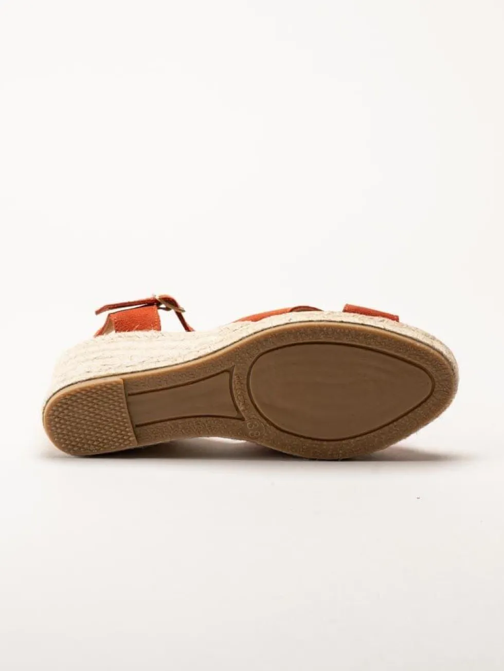 Alberville - Vendy Suede Elche - Röda kilklackade sandaletter i mocka