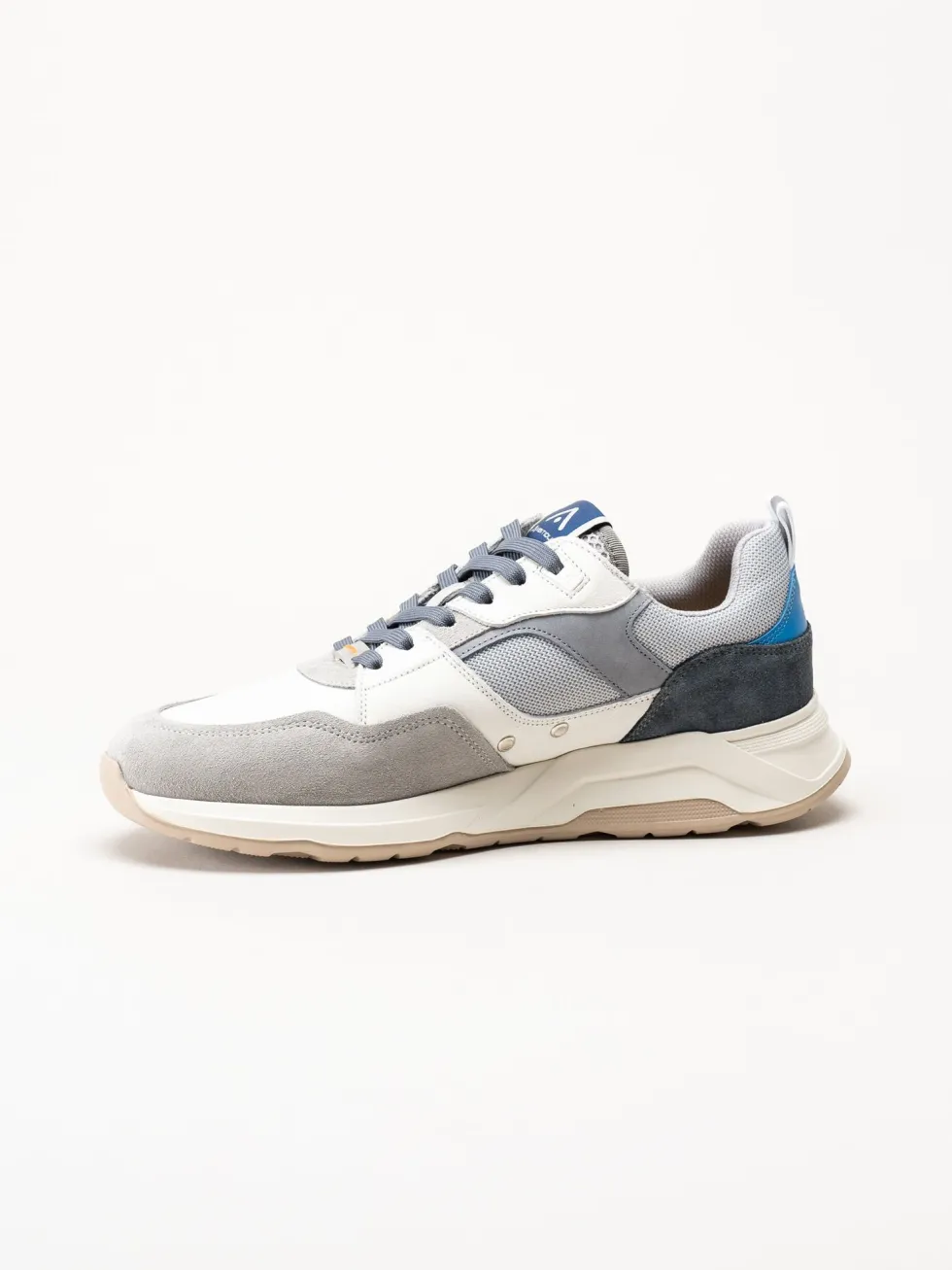 Ambitious - Gråblå sneakers i skinn och mocka