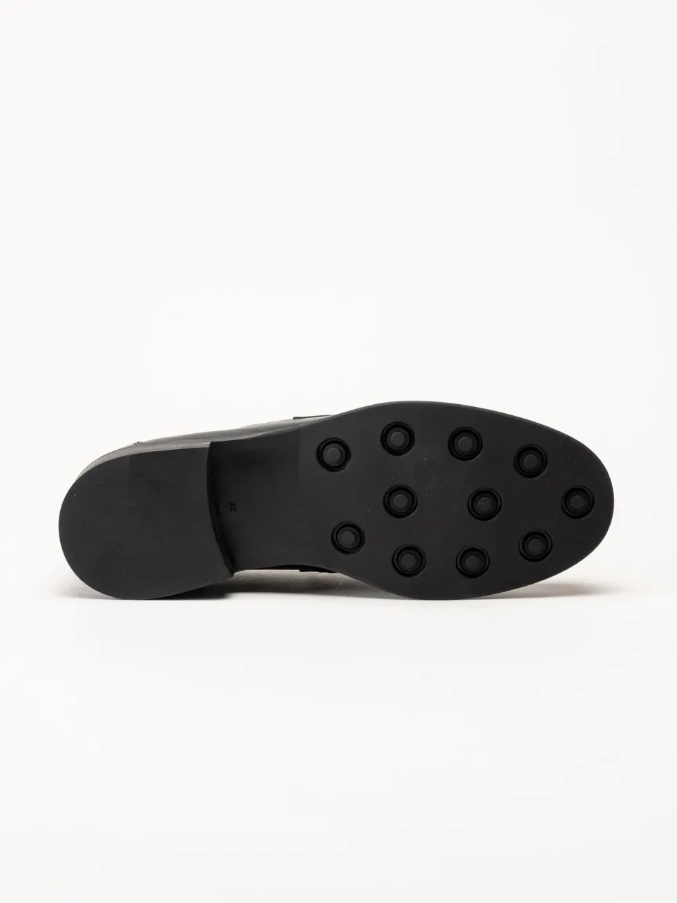 Ambitious - Svarta pennyloafers i skinn