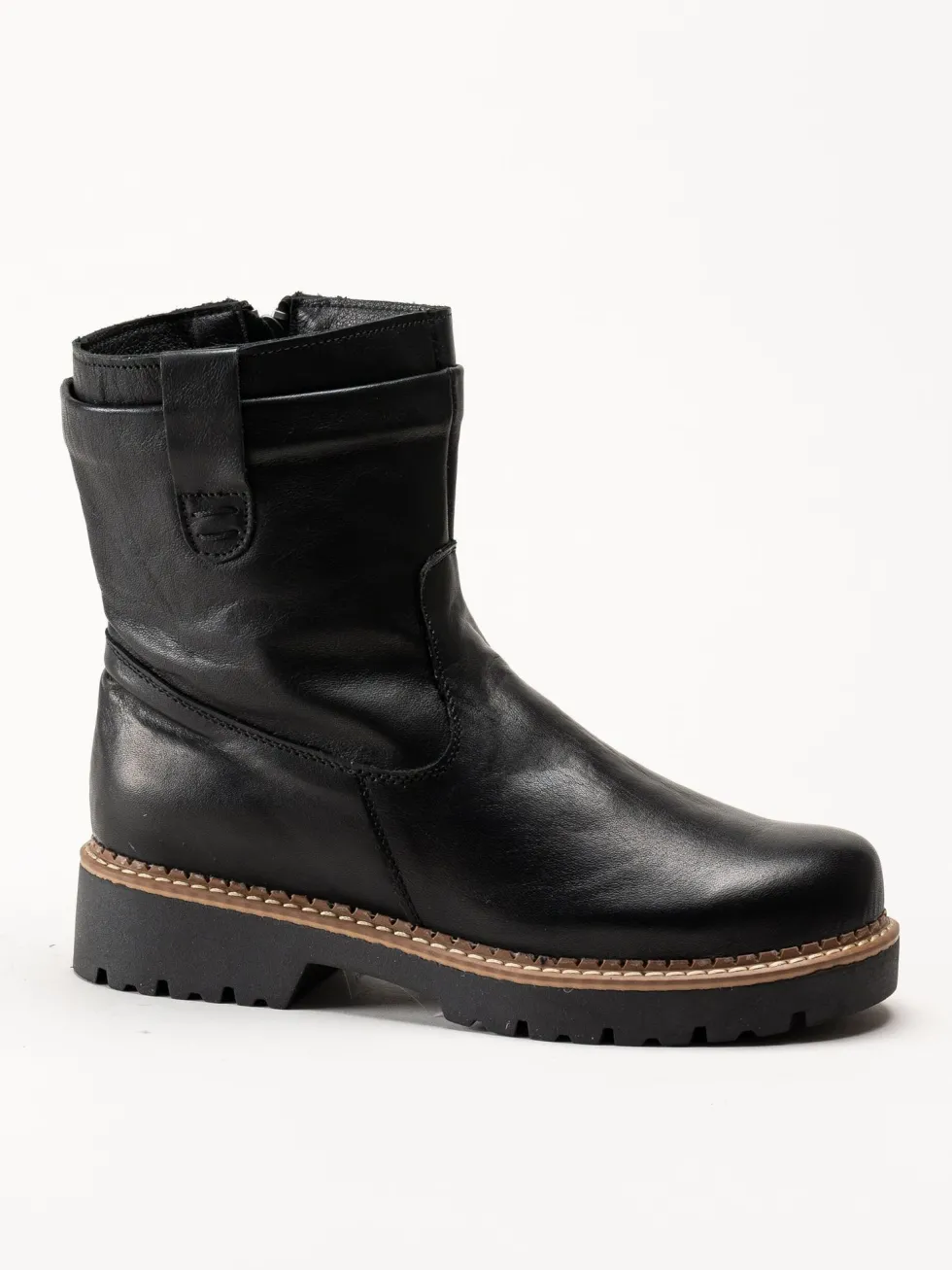 Andrea Conti - Svarta boots i skinn