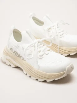 ARKK Copenhagen - Waste Zero Bright White - Vita slip on sneakers i textil