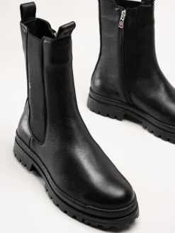 Canada Snow - Carlyle - Svarta chelsea boots med utfällbara broddar