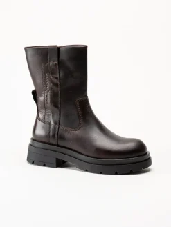 Canada Snow - Mount Joia Mid - Mörkbruna fodrade boots i skinn