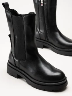 Canada Snow - Mount Joia - Svarta höga boots i skinn