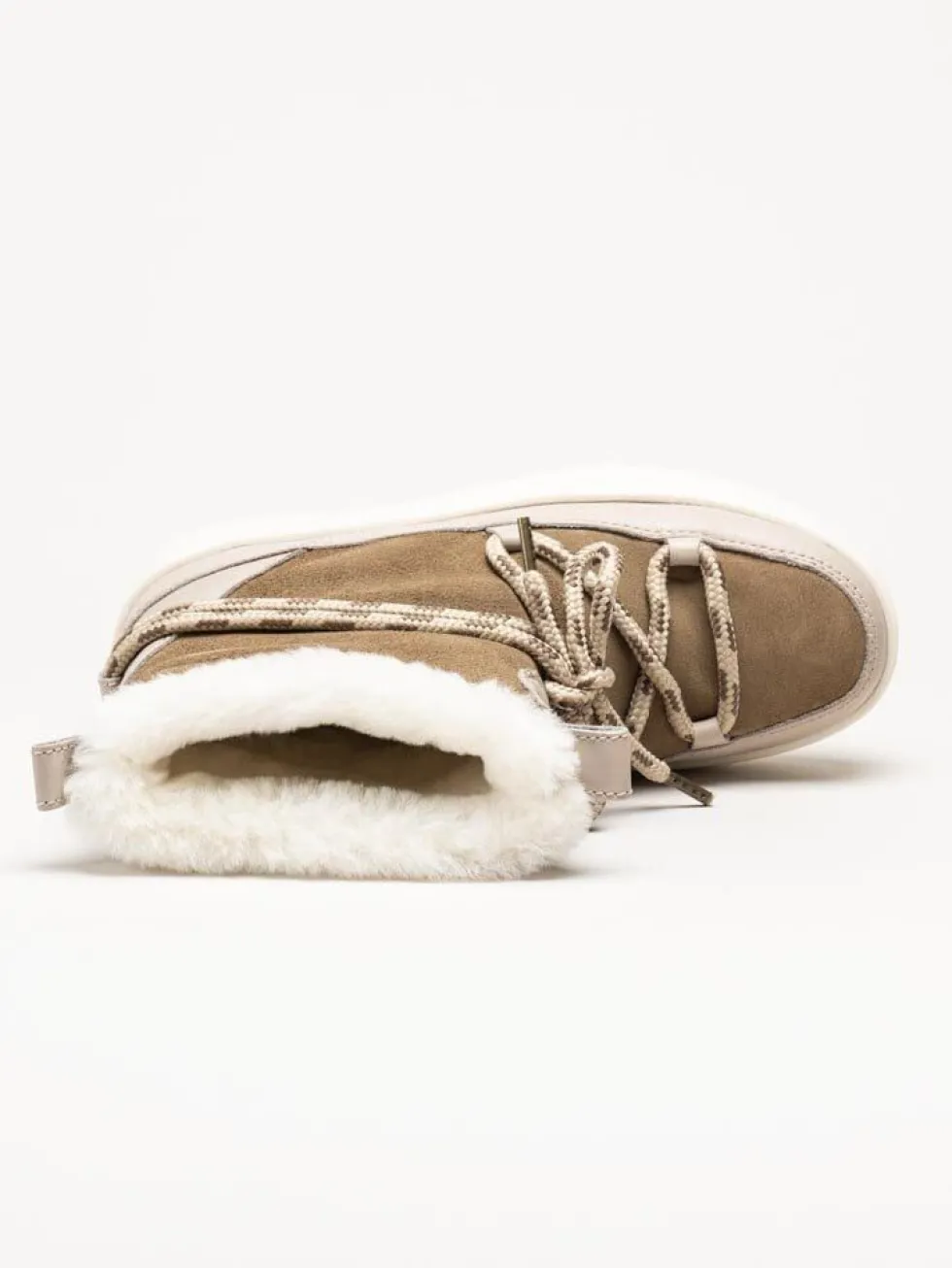 Canada Snow - Mount Marty - Beige boots i mocka med fårskinnsfoder