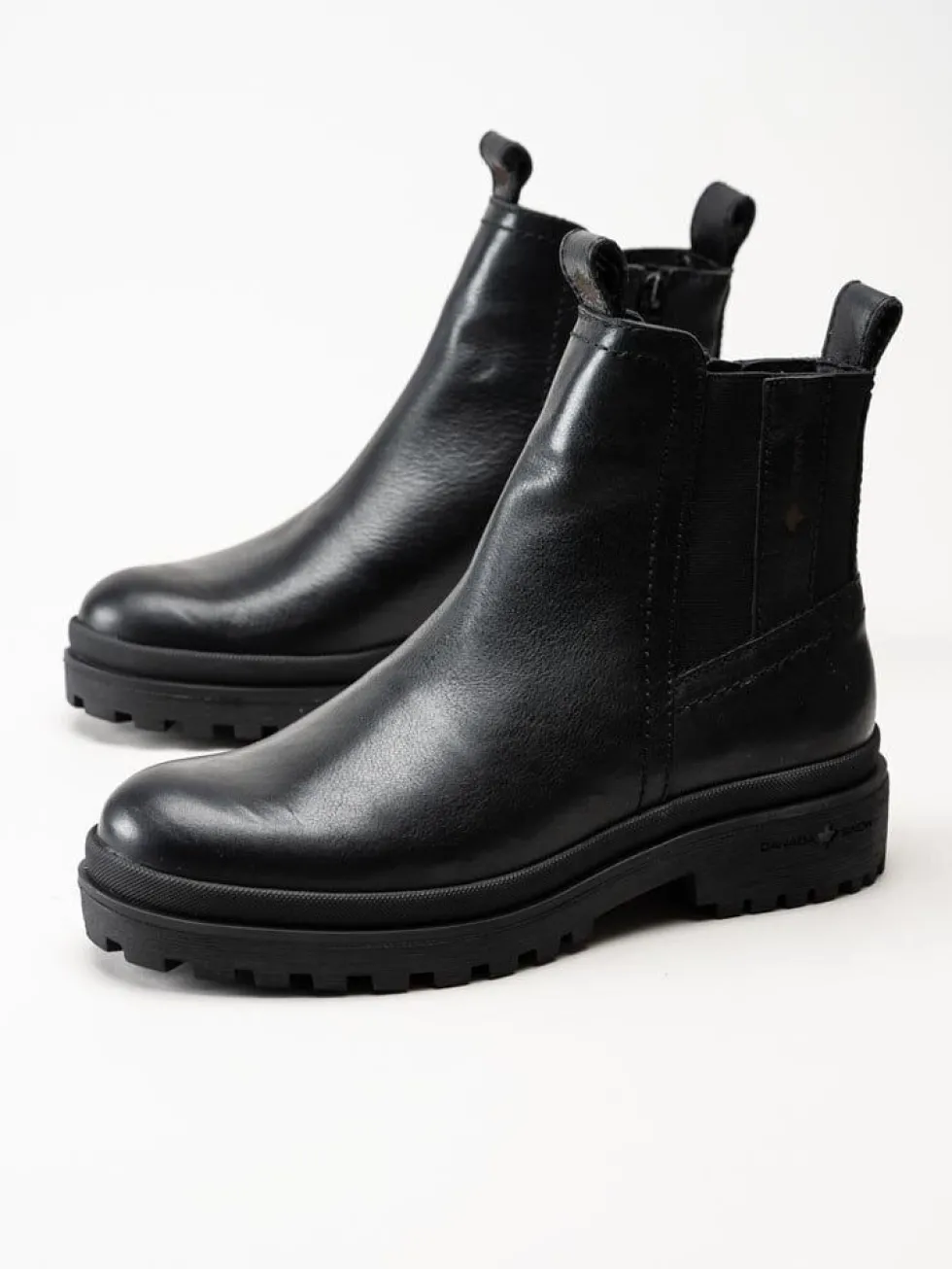Canada Snow - Mount Verdi - Svarta chelsea boots i skinn