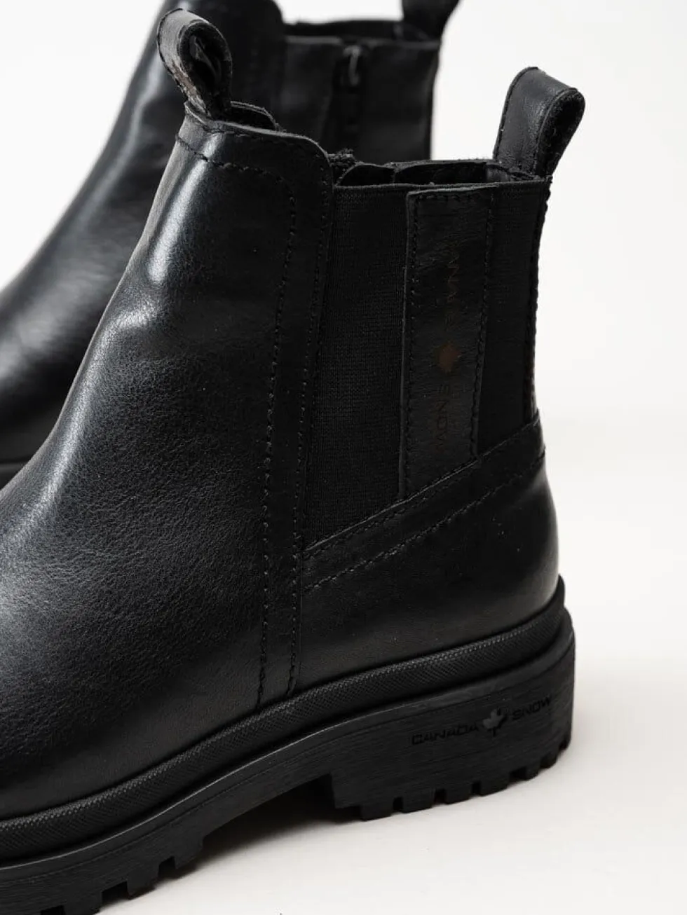 Canada Snow - Mount Verdi - Svarta chelsea boots i skinn