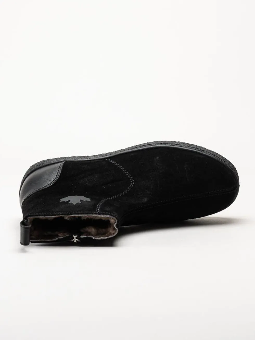 Canada Snow - Mount Verm Grip - Svarta fårskinnsfodrade boots i mocka
