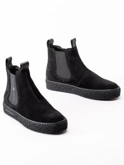 Canada Snow - Mount Verm - Svarta ullfodrade boots i mocka