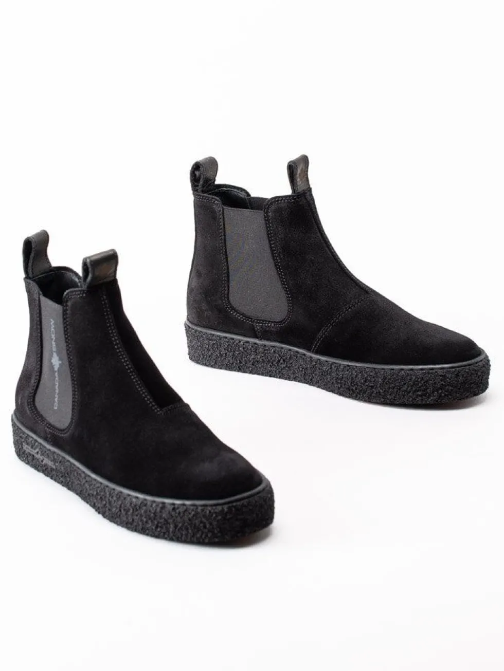 Canada Snow - Mount Verm - Svarta ullfodrade boots i mocka