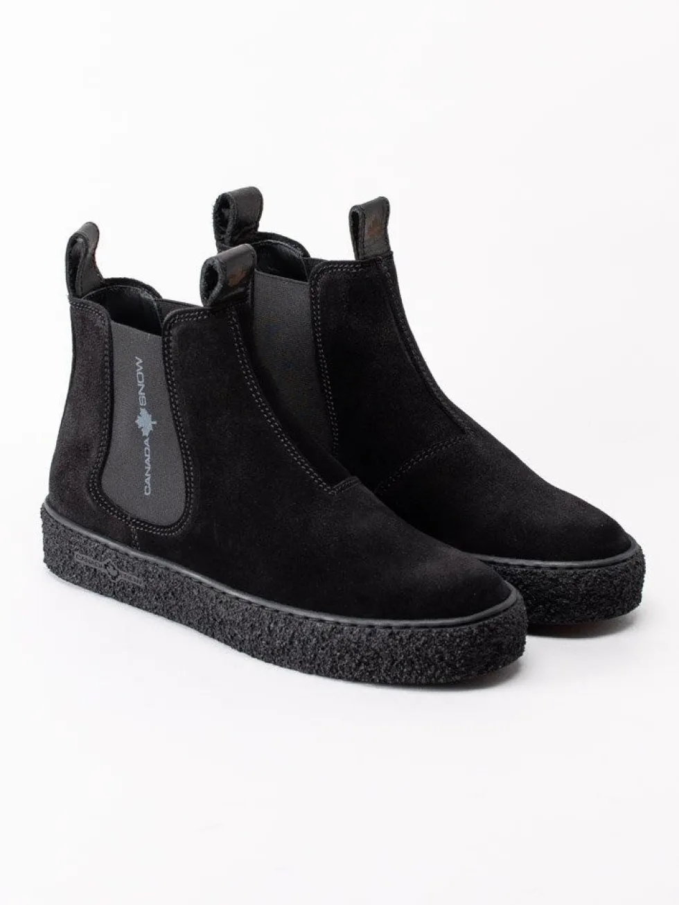 Canada Snow - Mount Verm - Svarta ullfodrade boots i mocka