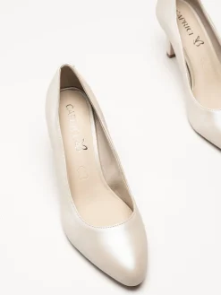 Caprice - Beige pumps i skinn