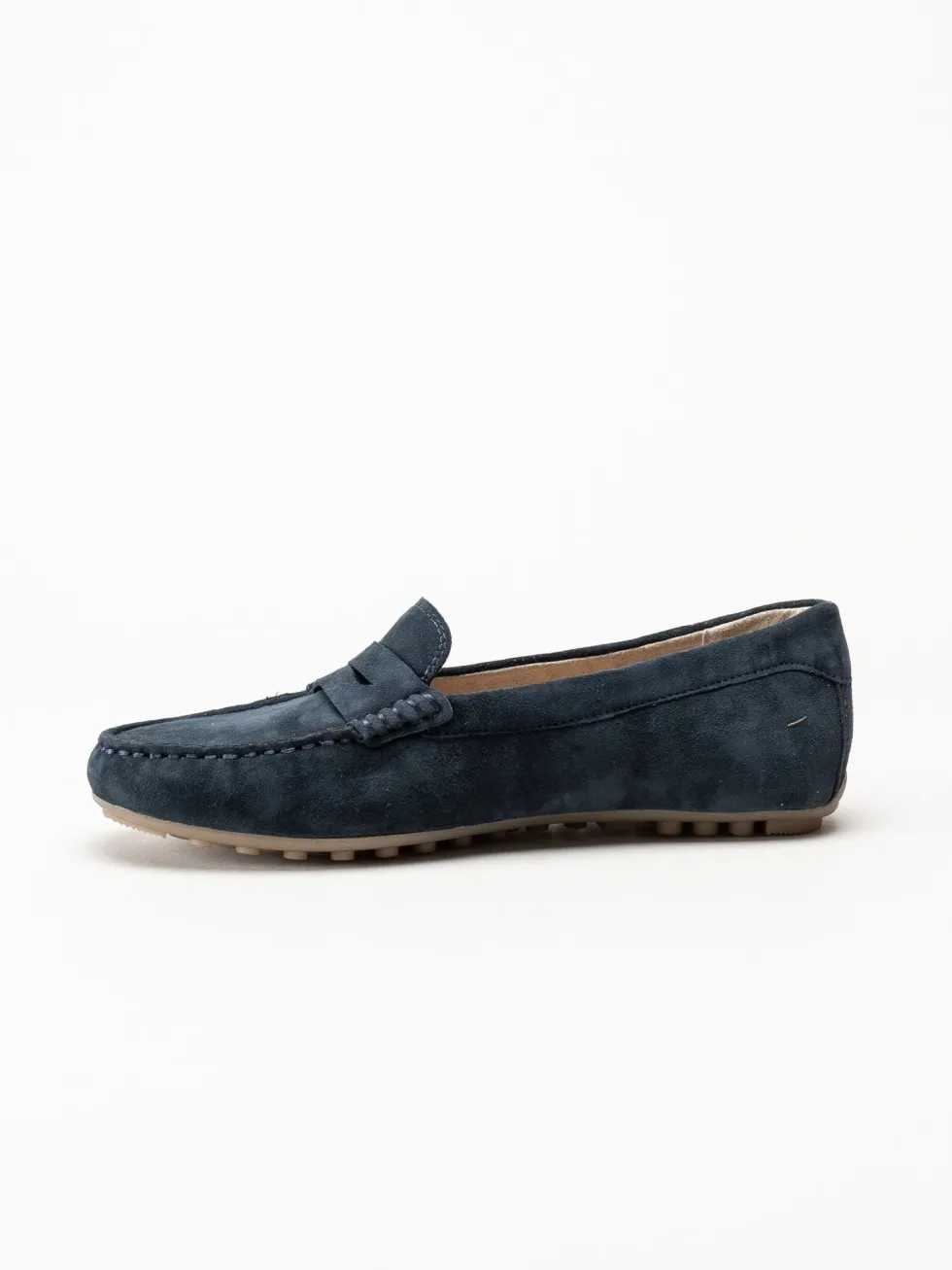 Caprice - Mörkblå loafers i mocka