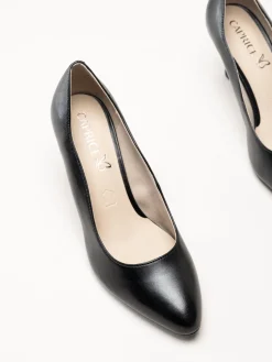 Caprice - Svarta pumps i skinn