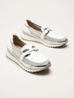 Caprice - Vita loafers i skinn