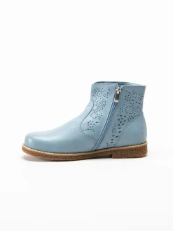 Charlotte of Sweden - Blå boots i skinn