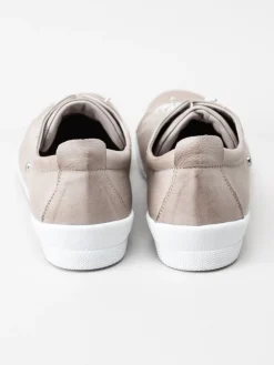 Charlotte of Sweden - Ljusgrå sneakers i skinn