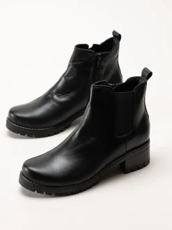 Charlotte of Sweden - Svarta chelsea boots i skinn