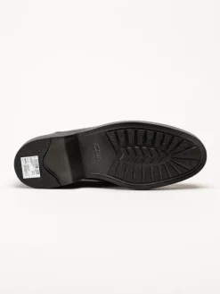 Clarks - Aldwin Step G - Svarta slip-on loafers i skinn