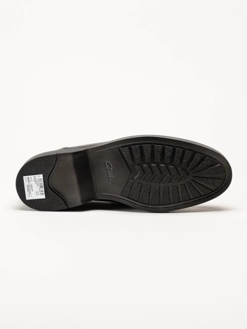 Clarks - Aldwin Step G - Svarta slip-on loafers i skinn
