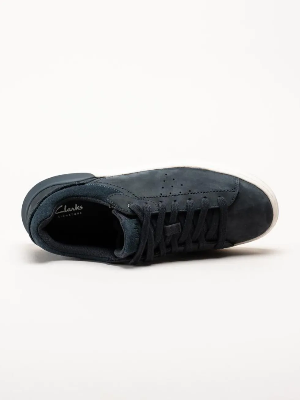 Clarks - Courtlite2 Run G - Blå retroinspirerade sneakers i nubuck