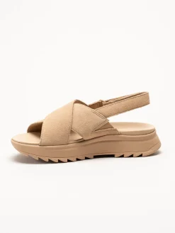 Clarks - Dashlite Wish - Beige sandaler i mocka