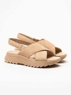 Clarks - Dashlite Wish - Beige sandaler i mocka