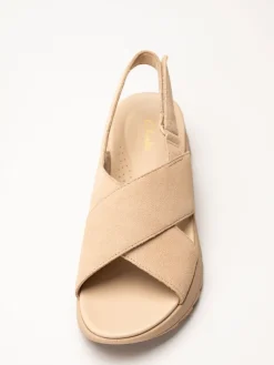 Clarks - Dashlite Wish - Beige sandaler i mocka