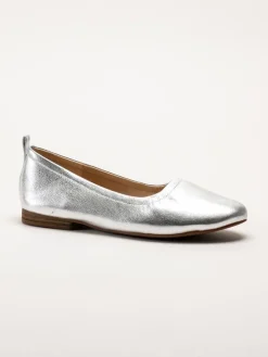 Clarks - Fawna Soft D - Slilver ballerina i skinn