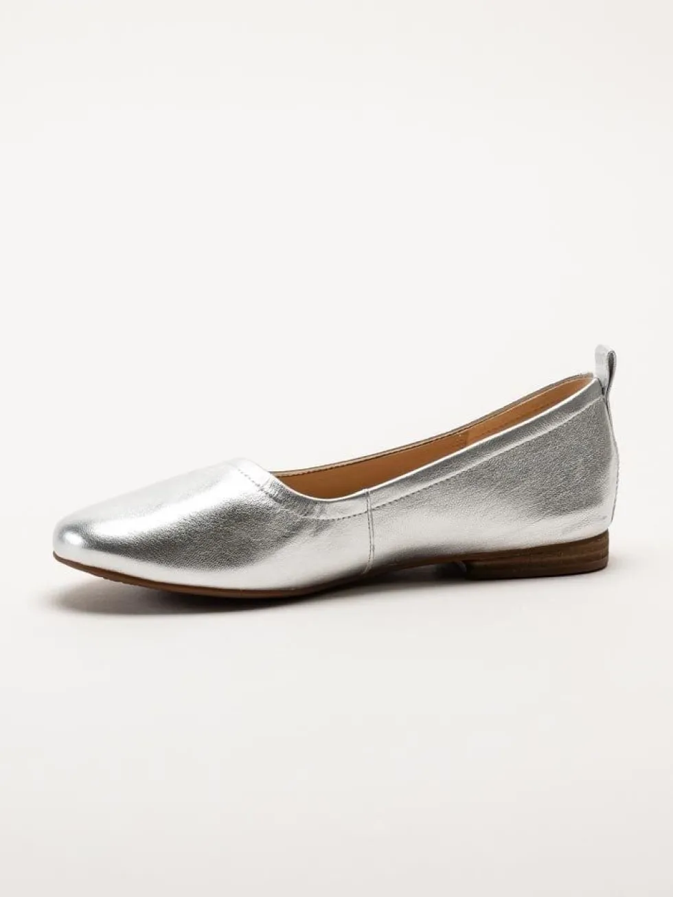 Clarks - Fawna Soft D - Slilver ballerina i skinn