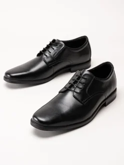 Clarks - Howard Walk - Svarta dressade snörskor i skinn
