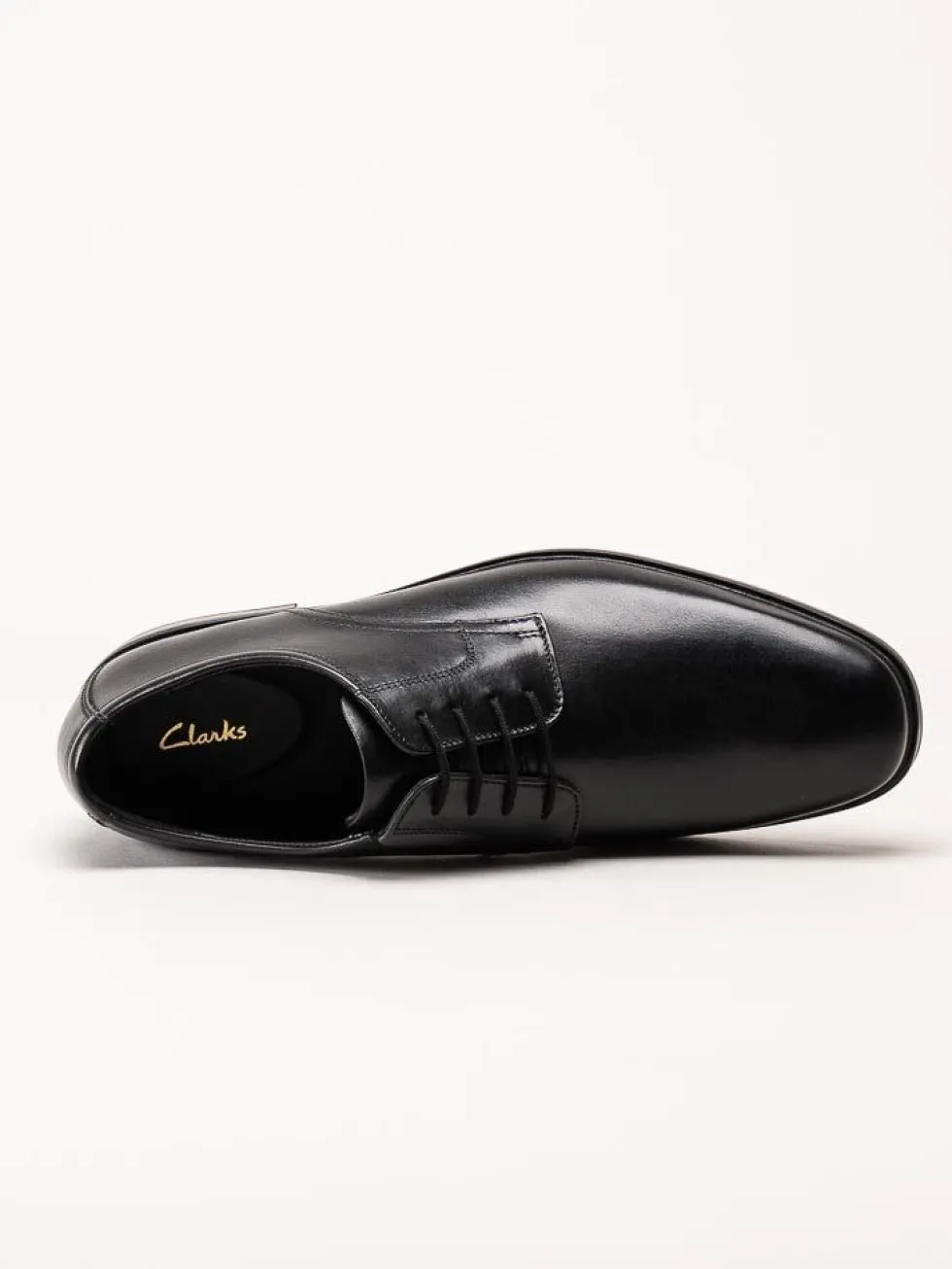 Clarks - Howard Walk - Svarta dressade snörskor i skinn