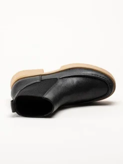 Clarks - Linoso Top - Svarta chunky boots i skinn