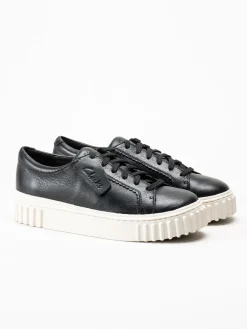 Clarks - Mayhill Walk - Svarta sneakers i skinn