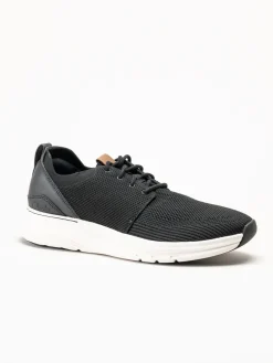 Clarks - Motion Trek MX - Svarta sneakers i stickad textil