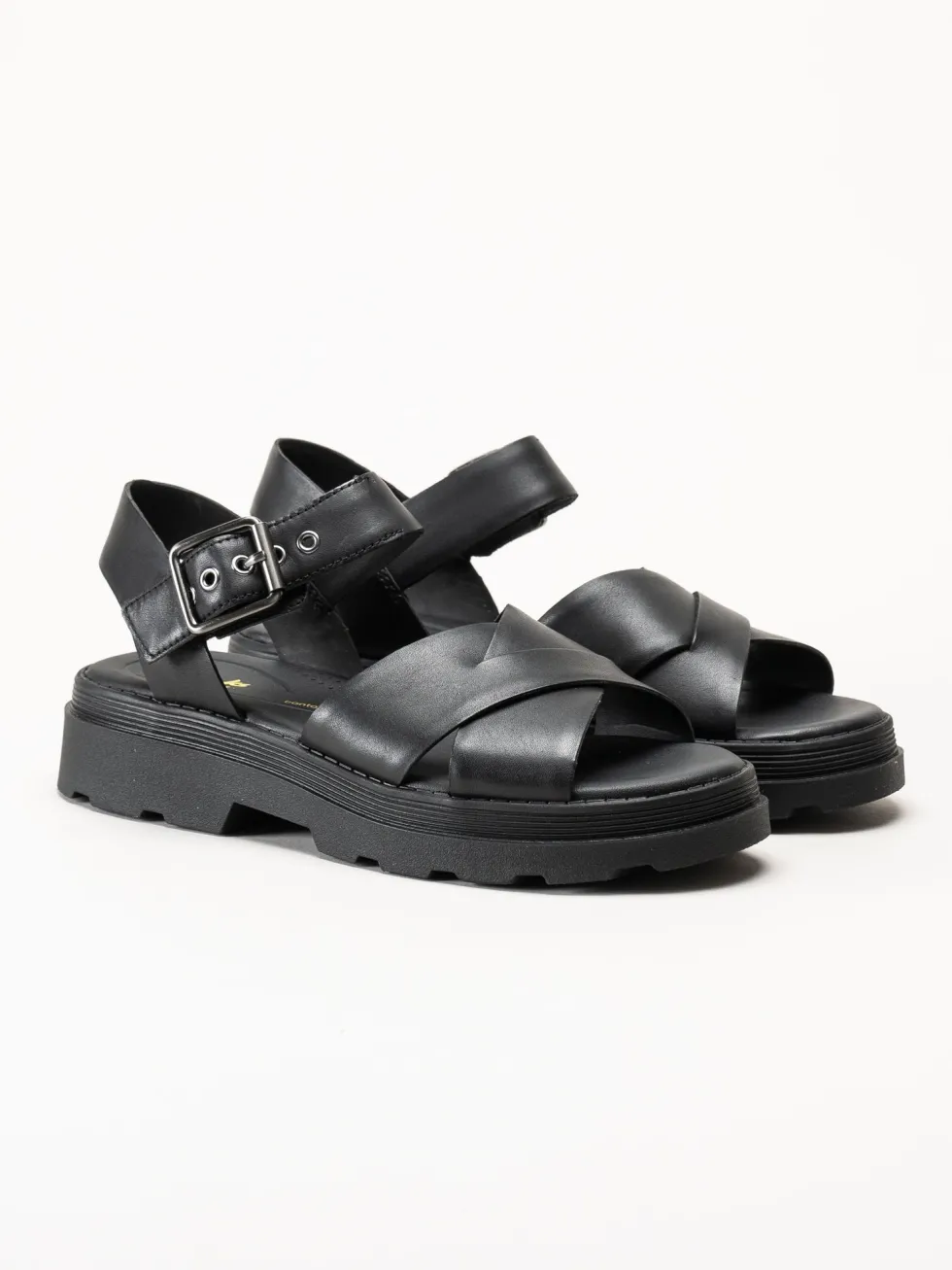 Clarks - Orinoco3 Cross - Svarta sandaler i skinn