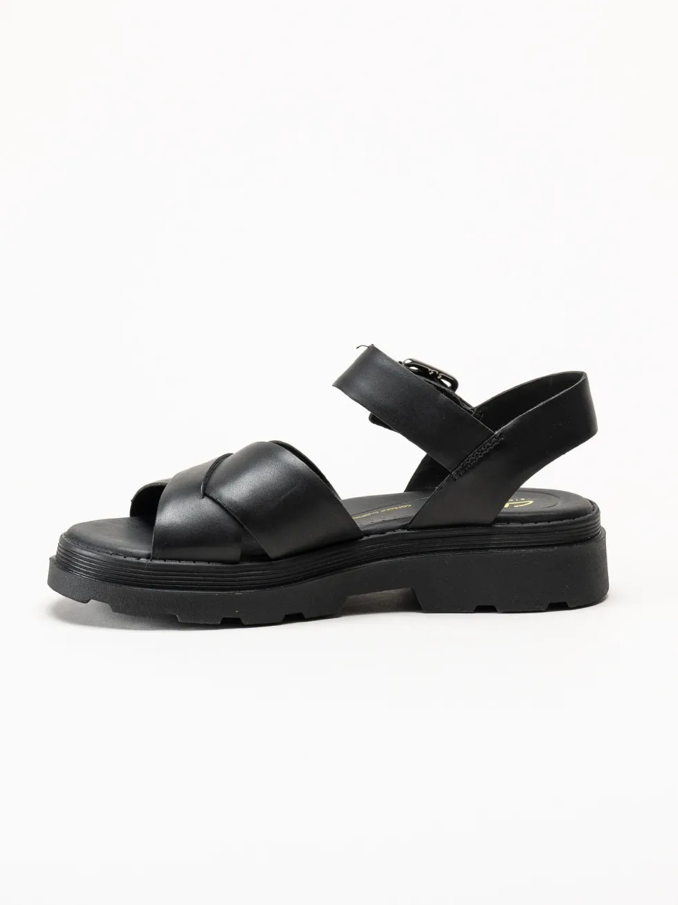 Clarks - Orinoco3 Cross - Svarta sandaler i skinn