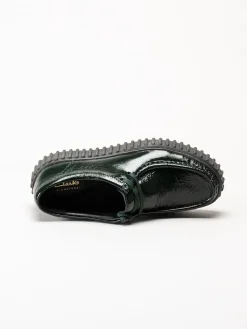 Clarks - Torhill Bee - Gröna snörskor i lack