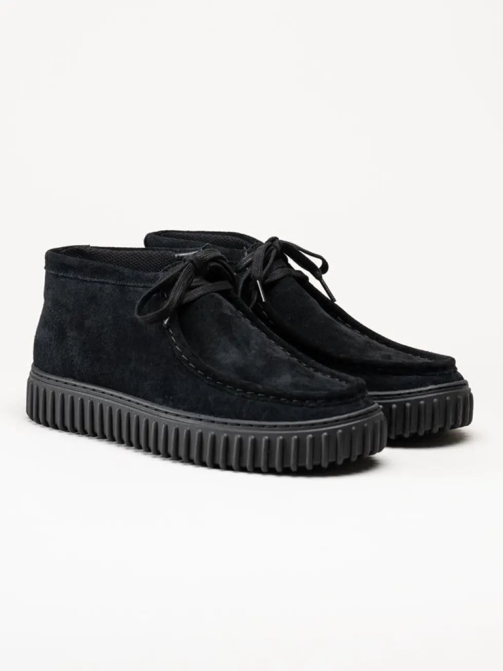 Clarks - Torhill Hi - Svarta kängor i mocka