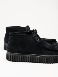 Clarks - Torhill Hi - Svarta kängor i mocka