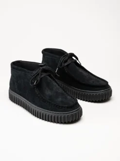 Clarks - Torhill Hi - Svarta kängor i mocka
