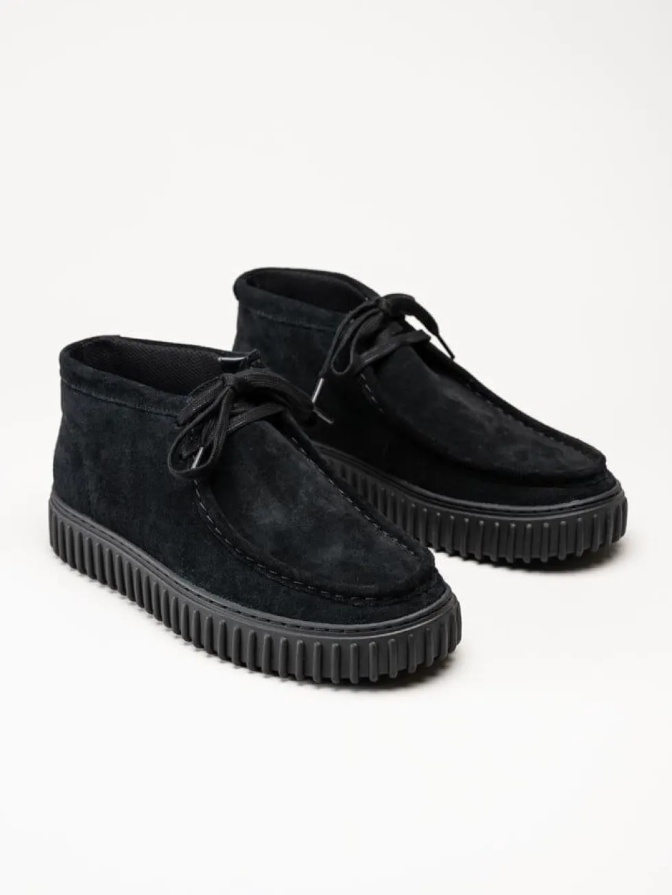 Clarks - Torhill Hi - Svarta kängor i mocka