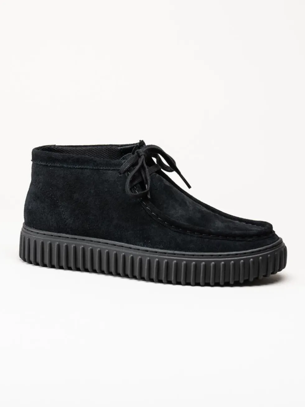 Clarks - Torhill Hi - Svarta kängor i mocka