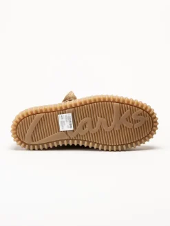 Clarks - Torhill Lo - Beige snörskor i skinn