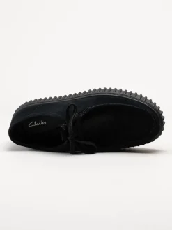 Clarks - Torhill lo G - Svarta snörskor i mocka