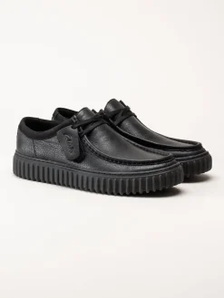 Clarks - Torhill Lo G - Svarta snörskor i skinn