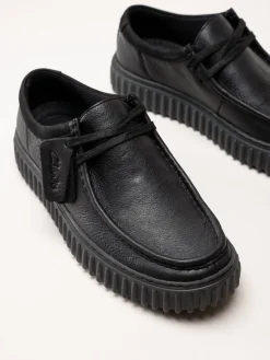 Clarks - Torhill Lo G - Svarta snörskor i skinn