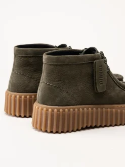 Clarks - Torhill Moss D - Gröna kängor i nubuck