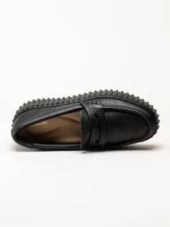 Clarks - Torhill Penny - Svarta loafers i skinn