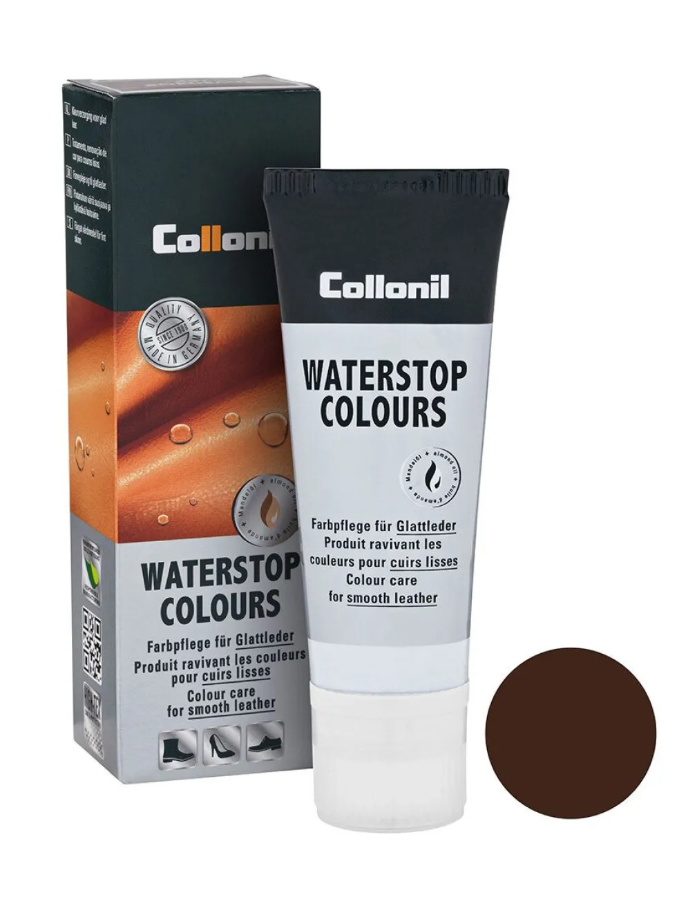 Collonil - Waterstop Colours - Mörkbrun skokräm